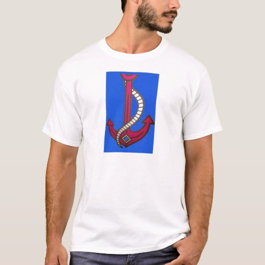 レッドいかりアートプリント Tシャツ (正面)