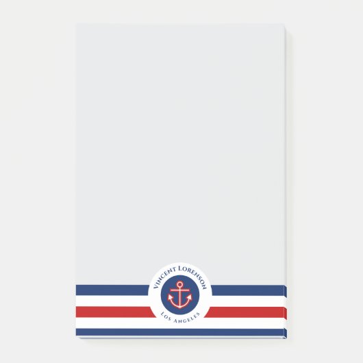 レッドいかりボートヨットスペシャ航海のルダー ポストイット (正面)