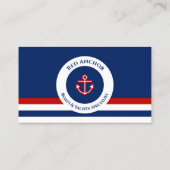 レッドいかりボートヨットスペシャ航海のルダー 名刺 (裏面)