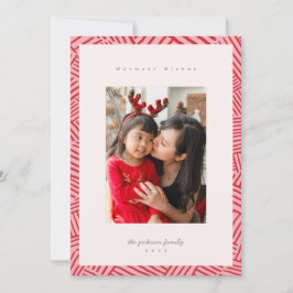 レッドおもしろいハッチフォトカード シーズンカード