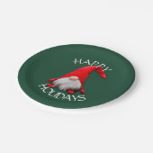 レッドおもしろい格言クリスマス ペーパープレート (アングル)