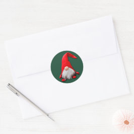 レッドおもしろい格言クリスマス ラウンドシール