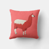 レッドおもしろい・ラマ クッション (裏面)