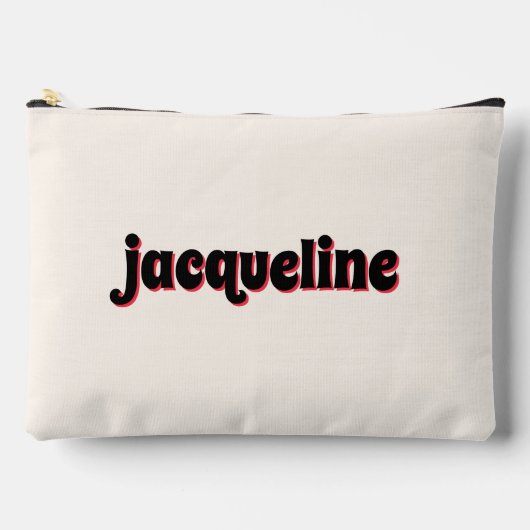 レッドお洒落さくらんぼシャドーレタリングルクセトラベル アクセサリーポーチ (正面)