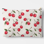 レッドお洒落さくらんぼシャドーレタリングルクセトラベル アクセサリーポーチ (裏面)