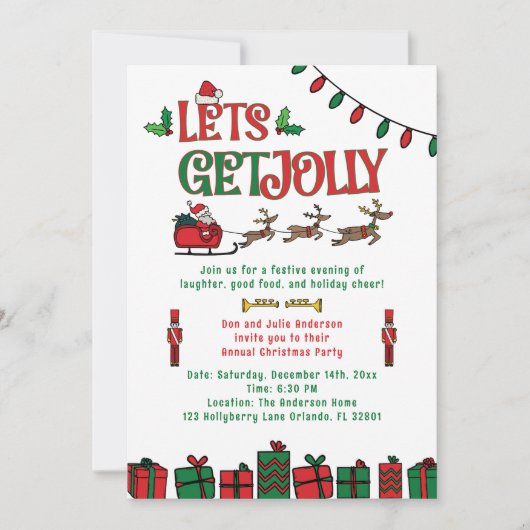 レッドお洒落グリーンサンタトナベクリスマスパーティー (正面)