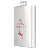 レッドお洒落ディアマイホリデーサバイバルキット フラスク (左)
