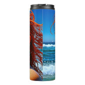 レッドかわいらしヘアレディーアットビーチ タンブラー (裏面)