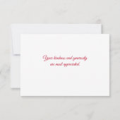 レッドかわいらし金ゴールドバラバタフライありがとう サンキューカード (裏面)