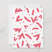 レッドが1シンプル枚のフォトクリスマスでオーバーレイ シーズンカード (裏面)