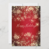 レッドきらめくラグジュアリ企業のーホリデーパーティー 招待状 (裏面)