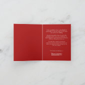 レッドくるみ割りカーカンパニーホリデークリスマス カード (内部)