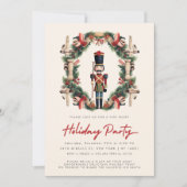 レッドくるみ割りリースクリスマスパーティー 招待状 (正面)