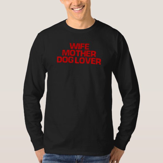 レッドことわざ妻マザードッグ Tシャツ (正面)