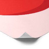 レッドさくらんぼとピンクボウコケットコテージシック ポスター (角)