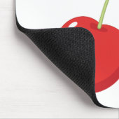 レッドさくらんぼとピンクボウコケットコテージシック マウスパッド (コーナー)