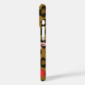 レッドさくらんぼとピンクボウコケットヒョウ柄 Case-Mate iPhoneケース (裏面 / 左)