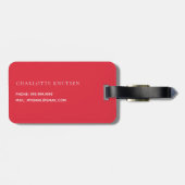 レッドさくらんぼのボーピンクの名前 ラゲッジタグ (裏面横)