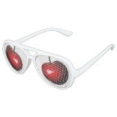 レッドさくらんぼアイズおもしろいパーティーサングラス アビエーターサングラス (アングル)