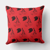 レッドさくらんぼウッドカット クッション (裏面)