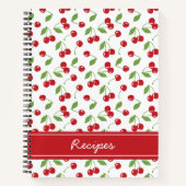 レッドさくらんぼコケットレトロレシピ ノートブック (正面)