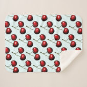 レッドさくらんぼシェルパブランケットあなたの色 シェルパブランケット (正面(横))