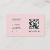 レッドさくらんぼズウィズピンクボウコケットブティック 名刺 (裏面)