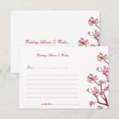 レッドさくらんぼフローズオリエ結婚ンタルのアドバイスカード アドバイスカード (正面/裏面)