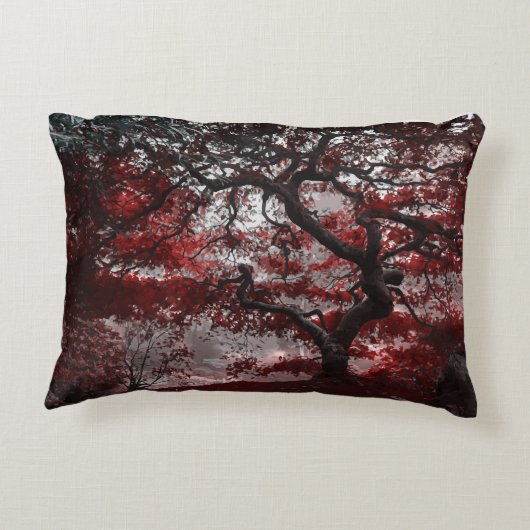 レッドさくらんぼブロッサムツリー アクセントクッション (裏面)