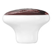 レッドさくらんぼブロッサムツリー セラミックノブ (側面)