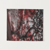 レッドさくらんぼブロッサムツリー タペストリー (正面(横))