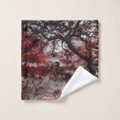 レッドさくらんぼブロッサムツリー バスタオルセット (ウォッシュタオル)