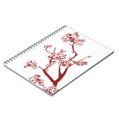 レッドさくらんぼブロッサム手帳 ノートブック (左側)