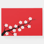 レッドさくらんぼブロッサム結婚テーマ ゲストブック (裏面)