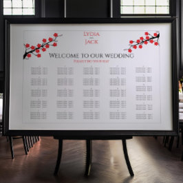 レッドさくらんぼブロッサム結婚テーマ ポスター