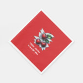 レッドさくらんぼホライアルビベス通りアートスタイリッシュ スタンダードランチョンナプキン (角)