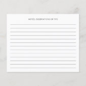 レッドさくらんぼモダンミニマルレシピカード (裏面)