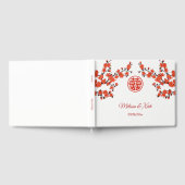 レッドさくらんぼ中国のブ結婚ロズ ゲストブック (全面)