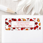 レッドさくらんぼ差出人住所 ラベル (インサイチュ)