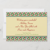 レッドさくらんぼ&スノーフレークのクリスマスパターンカード シーズンカード (裏面)