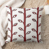 レッドつる植物レトロデザイン装飾用クッション クッション (ブランケット)