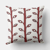 レッドつる植物レトロデザイン装飾用クッション クッション (裏面)