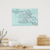 レッドとアーカンソー州の河川30インチx 20インチ ポスター (キッチン)