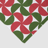 レッドとグリーンのミッドセンチュリー モダン柄 薄葉紙 (詳細)