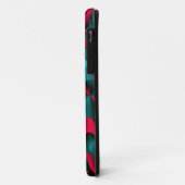 レッドとシアンのカット Case-Mate iPhoneケース (裏面/左)