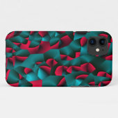 レッドとシアンのカット Case-Mate iPhoneケース (裏面(横))