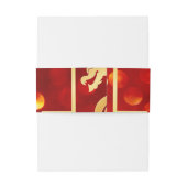 レッドと金ゴールドドラゴン結婚ズ 招待状ベリーバンド (裏面例)