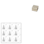 レッドのクリスマスにゴールドのJOYFUL ラバースタンプ (押印)