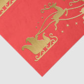 レッドのクリスマスに輝くゴールドのJOYFUL 薄葉紙 (詳細)