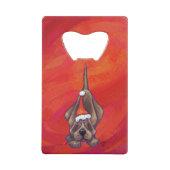 レッドの犬のクリスマス クレジットカード栓抜き (正面)